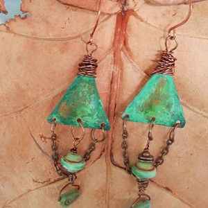 Handmade Copper Bohemian Earrings